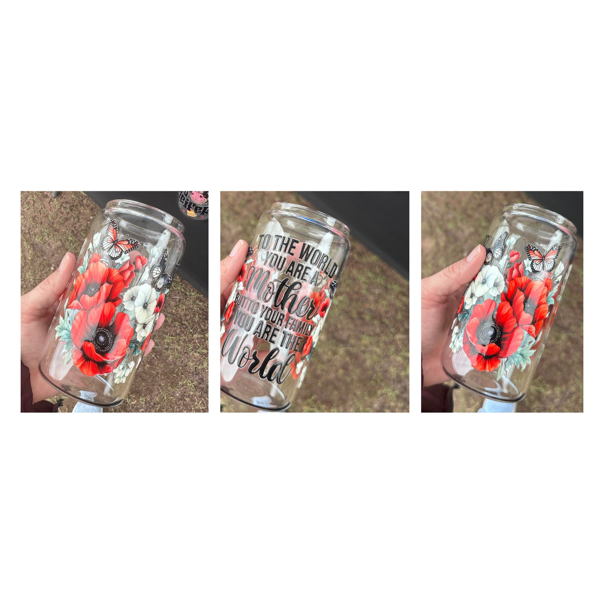 16oz Glass Can – Mother Poppy