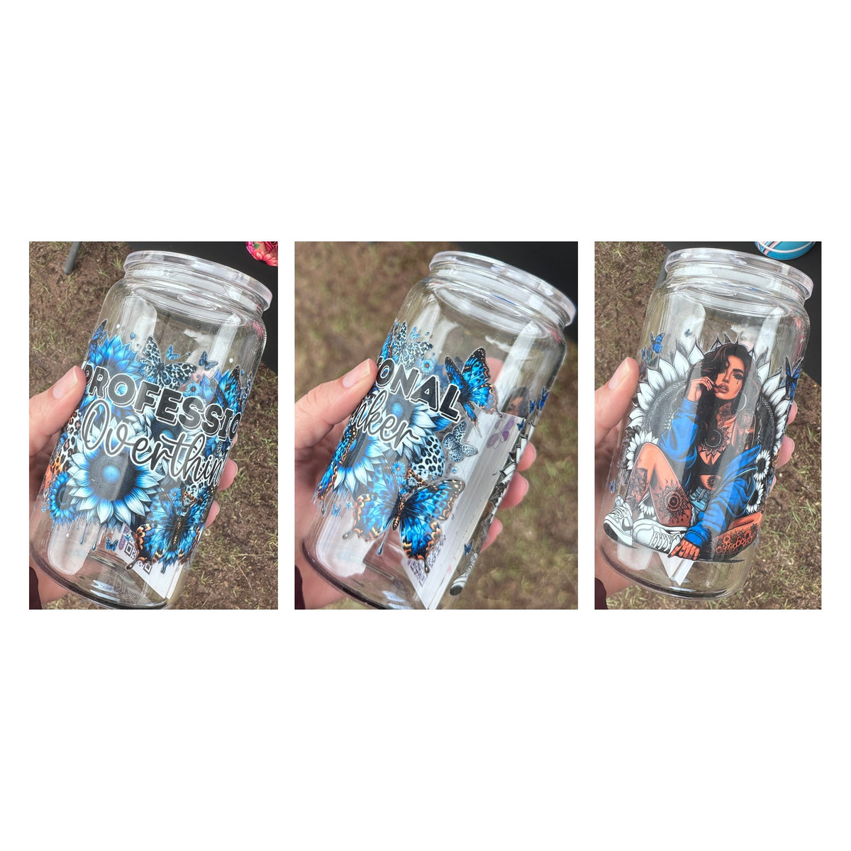 16oz Glass Can – Professional Overthinker