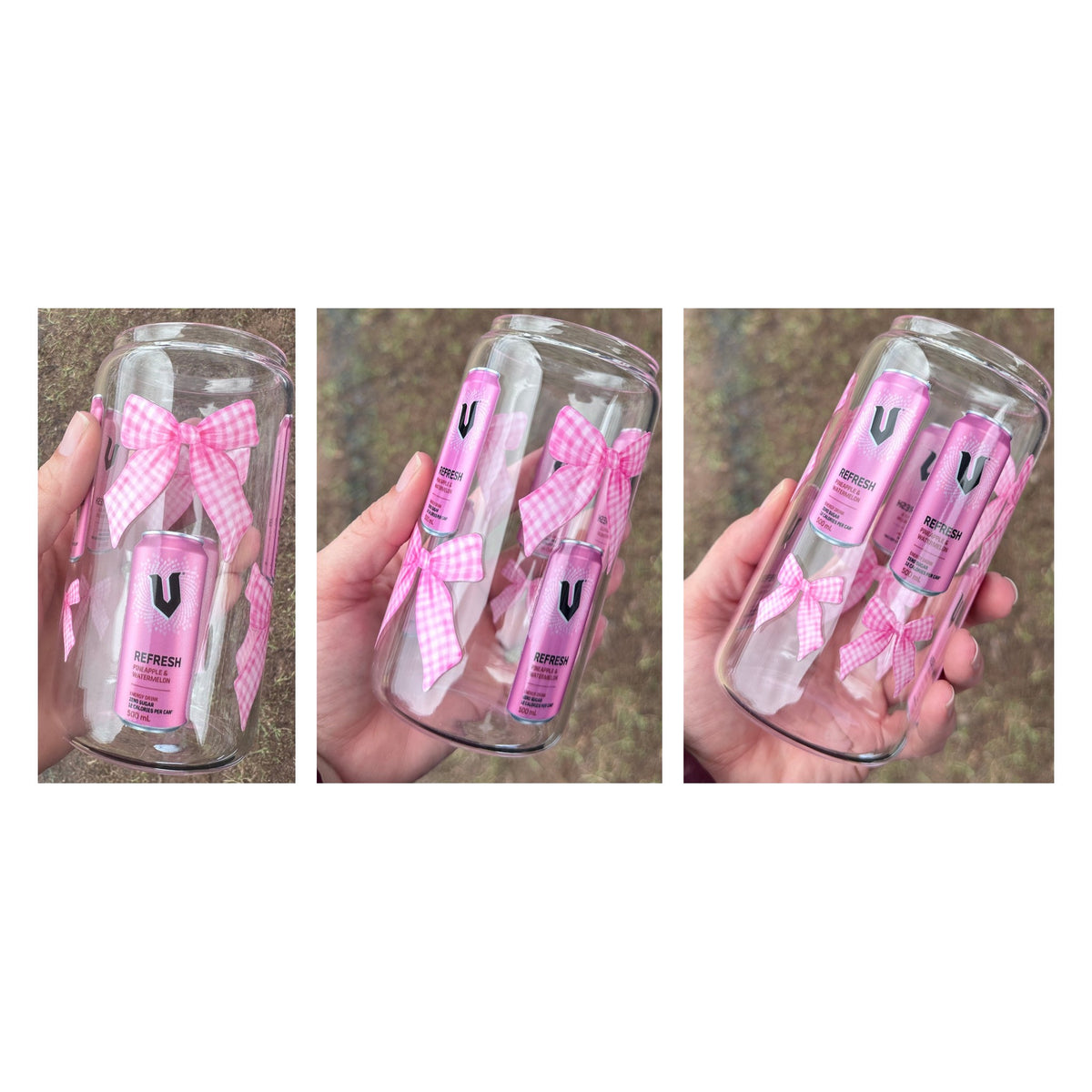 16oz Glass Can – V Refresh Bows