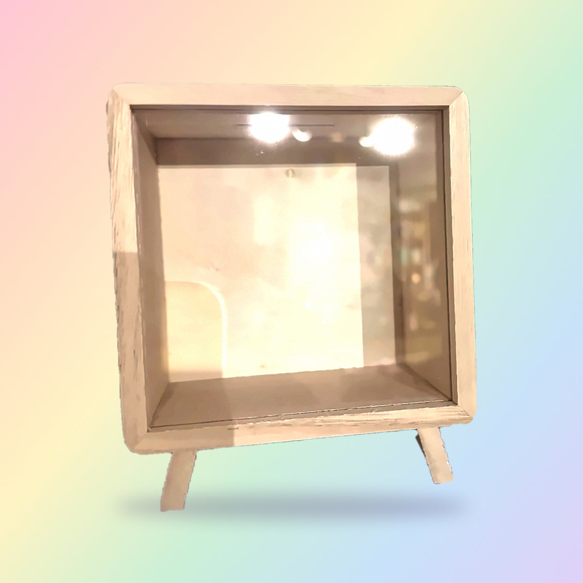 Wooden Money Box with Clear Panel – 12 x 8 x 14cm