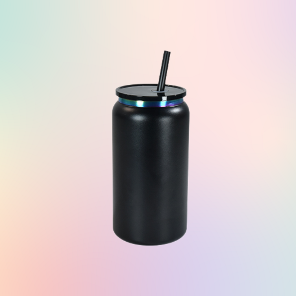 16oz Rainbow Rim Stainless Steel Libby Can