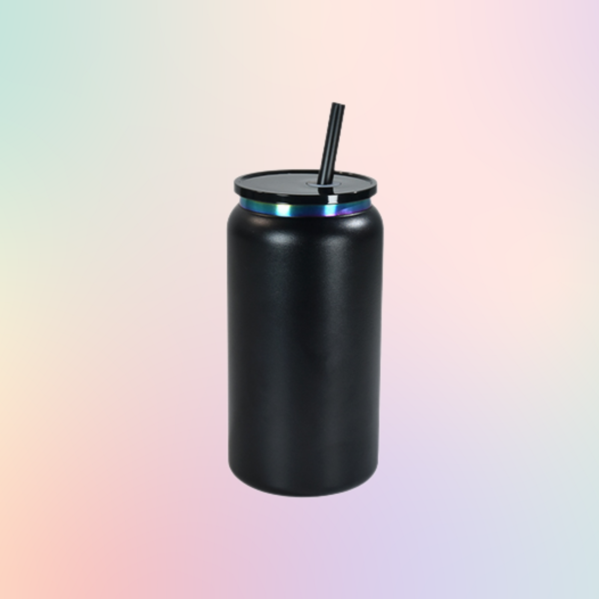 16oz Rainbow Rim Stainless Steel Libby Can