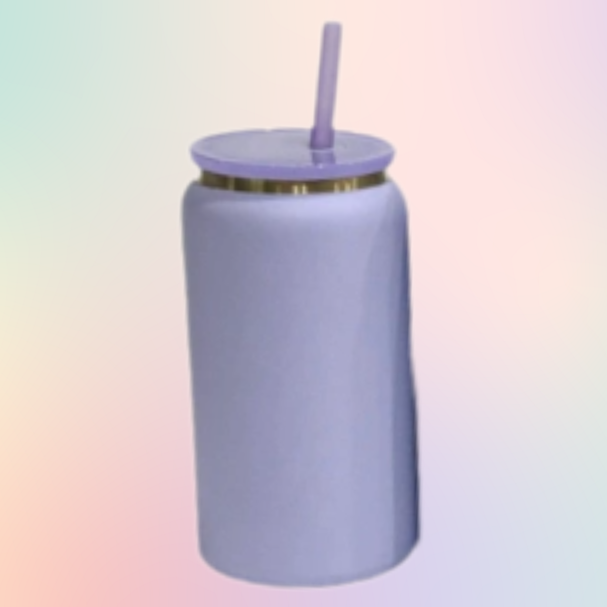 16oz Gold Rim Stainless Steel Libby Can