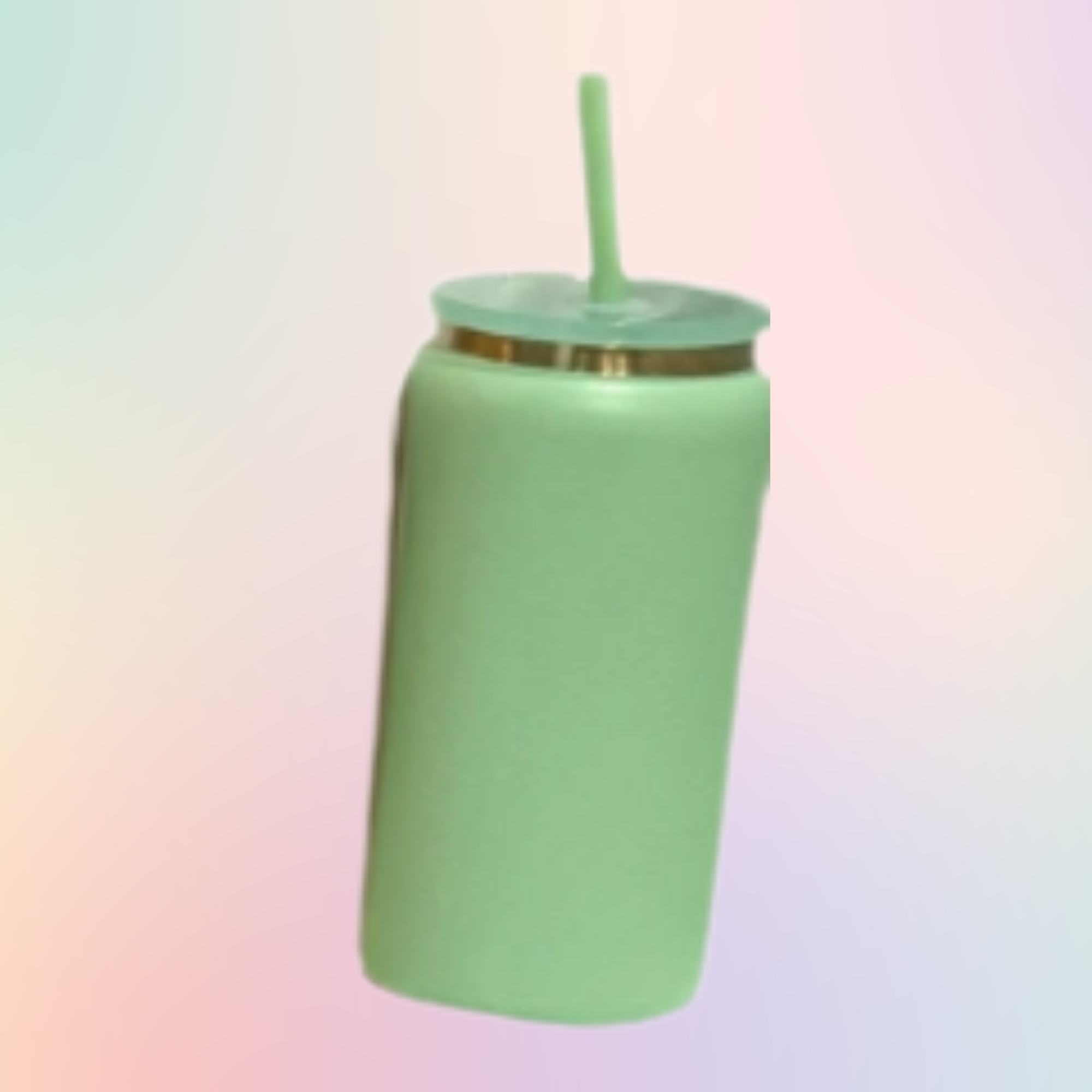 16oz Gold Rim Stainless Steel Libby Can