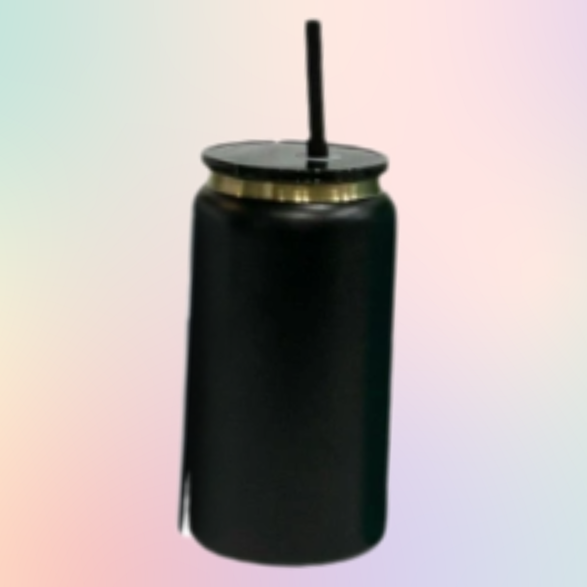 16oz Gold Rim Stainless Steel Libby Can