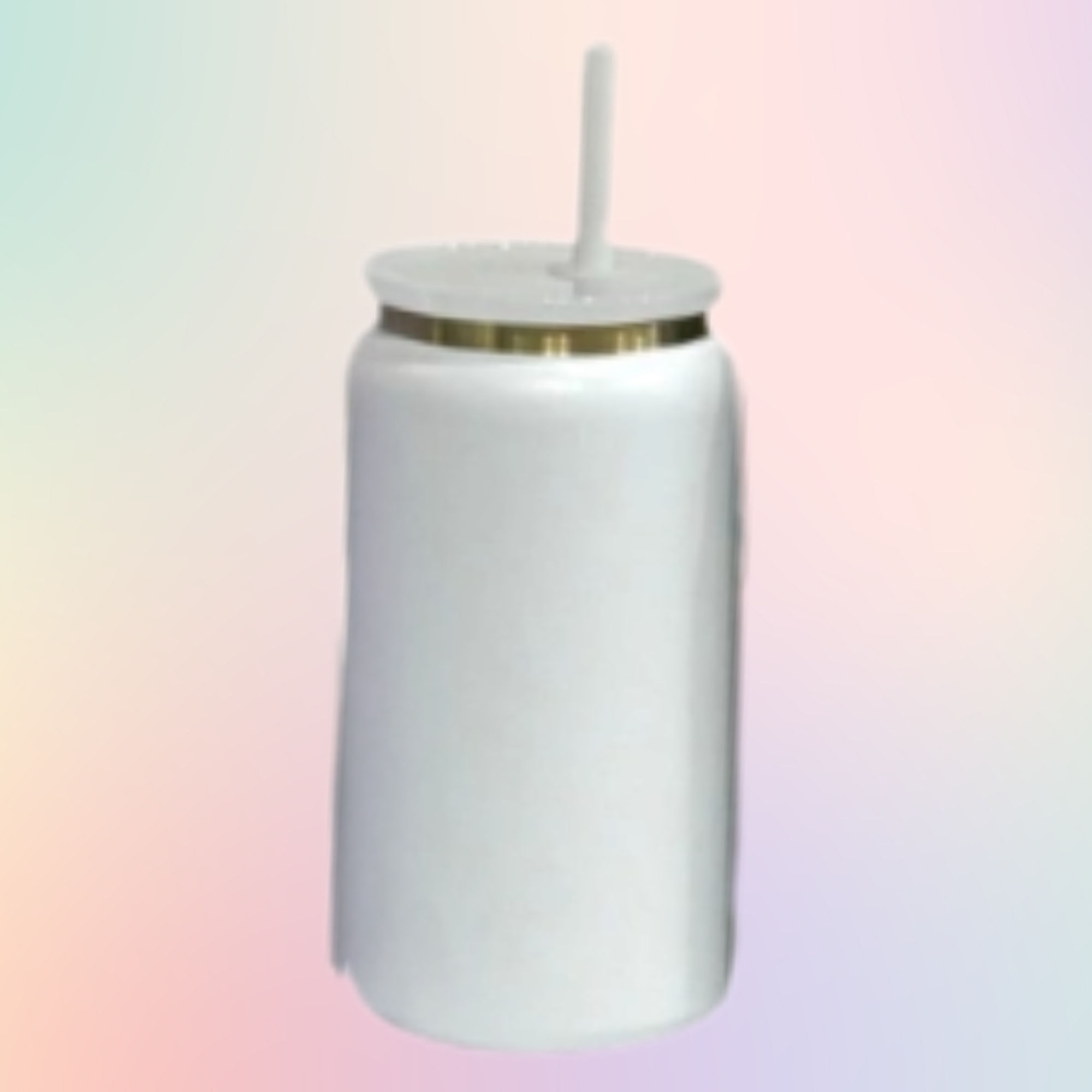 16oz Gold Rim Stainless Steel Libby Can