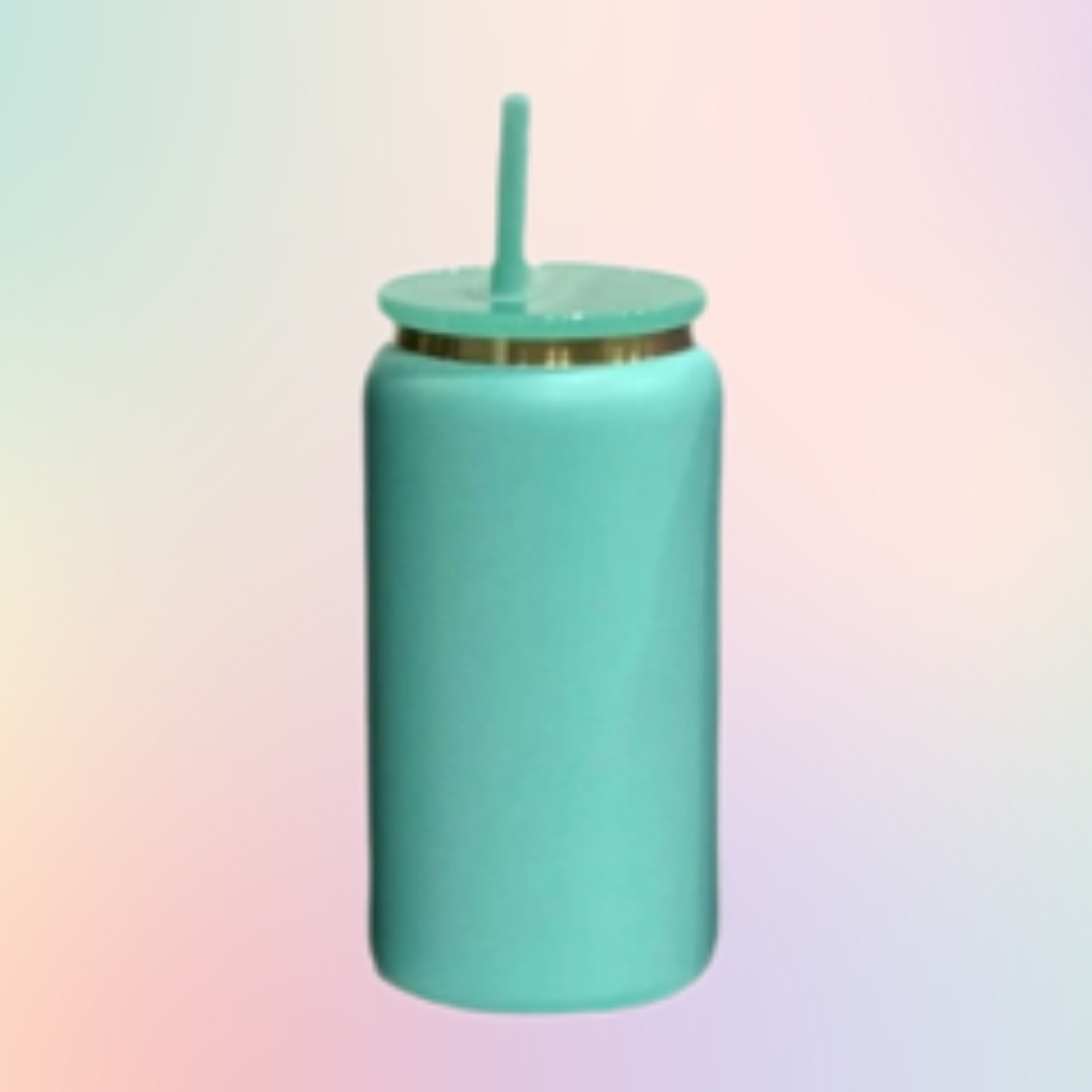 16oz Gold Rim Stainless Steel Libby Can