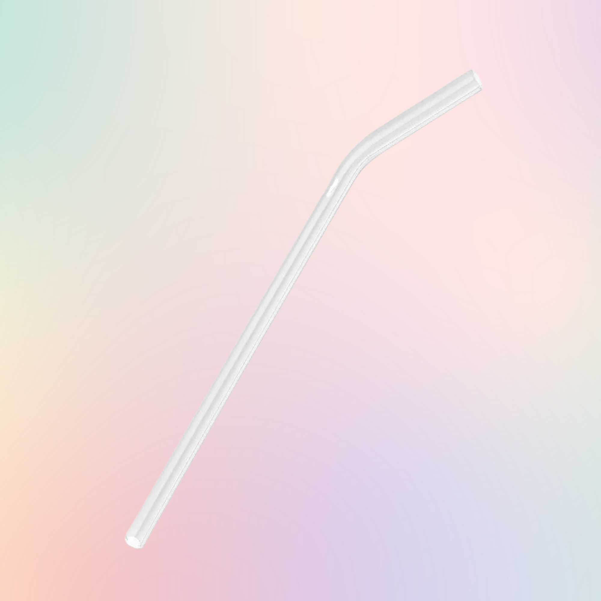 Clear Bent Glass Straws